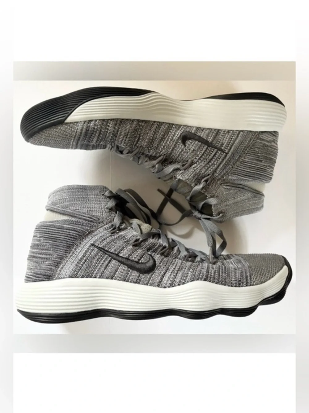 Nike Hyperdunk 2017 Flyknit Basketball Shoes in Cool Grey